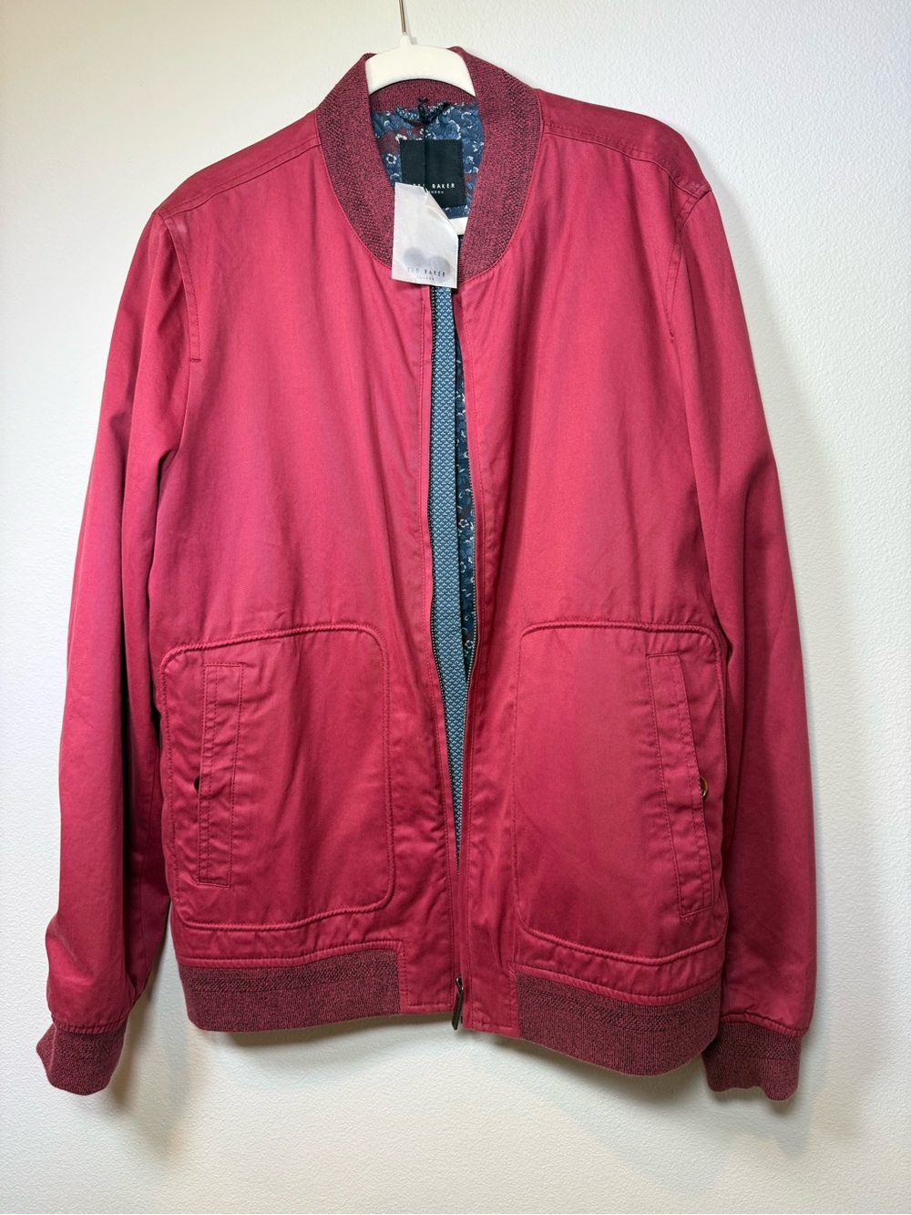 Ted Baker Men's Brick Red Bomber Jacket